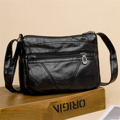 Fashion All-match Solid Color Messenger Bag High Capacity Womens Shoulder Bags 2021 New High Quality Pu Leather Women Handbag