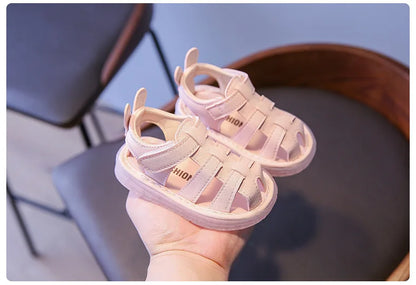 Summer Children Light-up Toddler Shoes New Bunny Soft-soled Roman Shoes Baby's Footwear Sandals Kids Shoes Girl with LED G12191