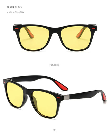 Polarized Sunglasses Men Women Classic Square Plastic Driving Sun Glasses Male Fashion Black Travelling Shades UV400