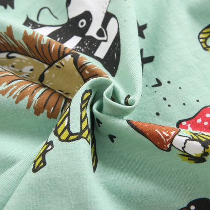 Cartoon Boys Clothing Sets Summer Short Sleeve Cotton Baby Tops + Baby Shorts 2Pcs Casual
