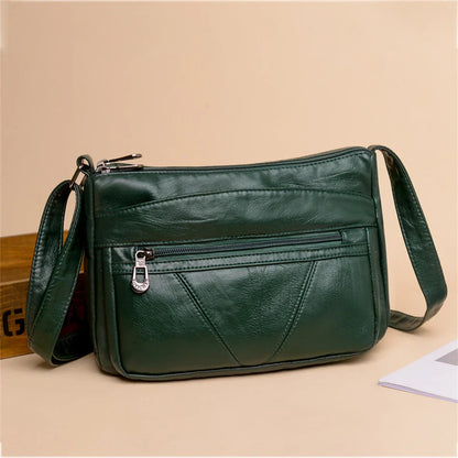 Fashion All-match Solid Color Messenger Bag High Capacity Womens Shoulder Bags 2021 New High Quality Pu Leather Women Handbag