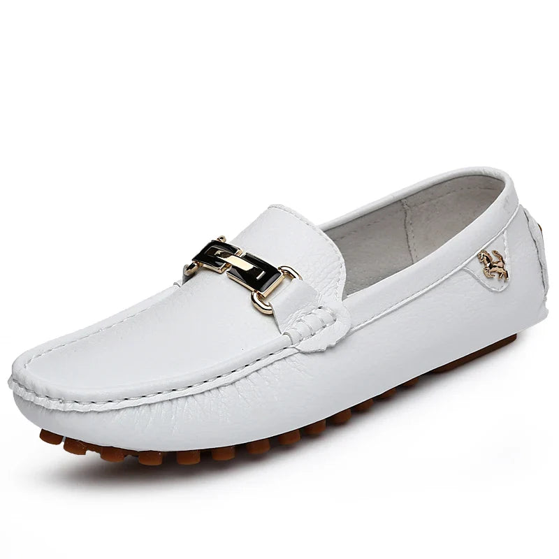 White Loafers for Men Size 48 Slip on Shoes Driving Flats Casual Moccasins for Men Comfy Male Loafers