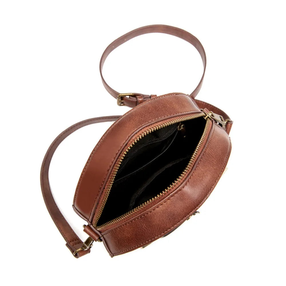 Steampunk Single Shoulder Bags Vintage Women Handbags Gothic Messenger Crossbody Bag Ladies Rivet Top-Handle Bags Pack