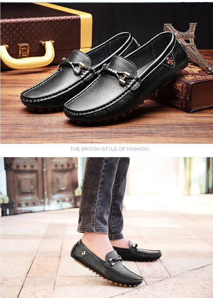 White Loafers for Men Size 48 Slip on Shoes Driving Flats Casual Moccasins for Men Comfy Male Loafers