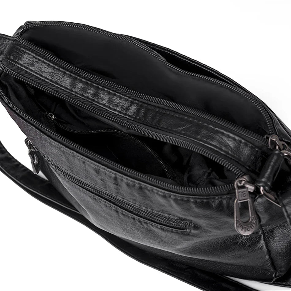 Fashion All-match Solid Color Messenger Bag High Capacity Womens Shoulder Bags 2021 New High Quality Pu Leather Women Handbag