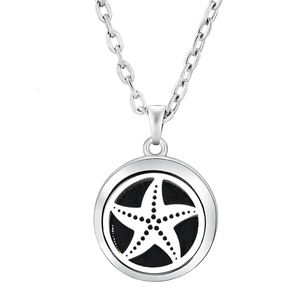 New Stainless Steel Fashion Tree Of Life  Aromatherapy Necklace Essential Oil Diffuser Perfume Locket Pendant Women Jewelry Gift