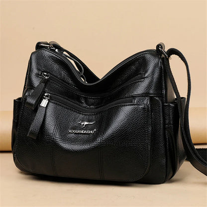 Classic Shoulder Bags High Quality Multi Pockets Soft Leather Crossbody Bags for Women 2024 Designer Luxury Handbags Purses