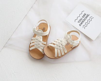Kid girl Sandals toddler Girls flat Sandals girls braid sandals