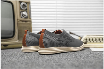 Male Sneakers Summer Knitted Mesh Casual Shoes Lightweight Casual Shoes Breathable Walking Footwear Shoes For Men