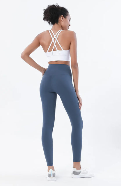 SOISOU Nylon Yoga Set Women's Tracksuit Gym Fitness Set Woman 2 Pieces Leggings Sports Bra Breathable Sportwear Woman Clothes