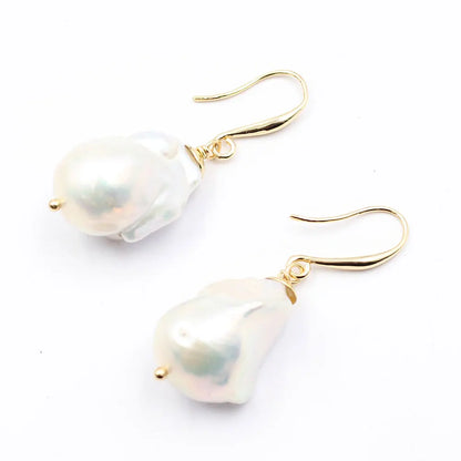 GG Natural Freshwater Cultured White Keshi Baroque Pearl Necklace Bracelet Earrings Sets For Women Lady Fashion