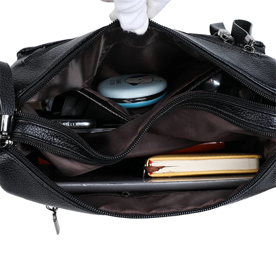 Classic Shoulder Bags High Quality Multi Pockets Soft Leather Crossbody Bags for Women 2024 Designer Luxury Handbags Purses