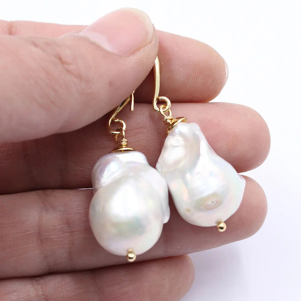 GG Natural Freshwater Cultured White Keshi Baroque Pearl Necklace Bracelet Earrings Sets For Women Lady Fashion