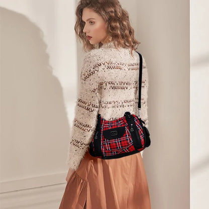 Women Handhag Designers Luxury Hand bags Fashion Women Plaid Shoulder Bags Female Top-handle Bags Large Purse Hobos