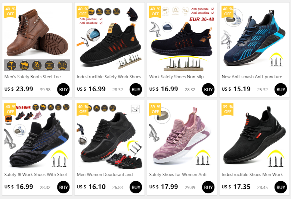 Work Safety Shoes Non-slip Waterproof Anti-smashing Steel Toe Puncture Working Boots Lightweight Fashion Sneakers For Men Women