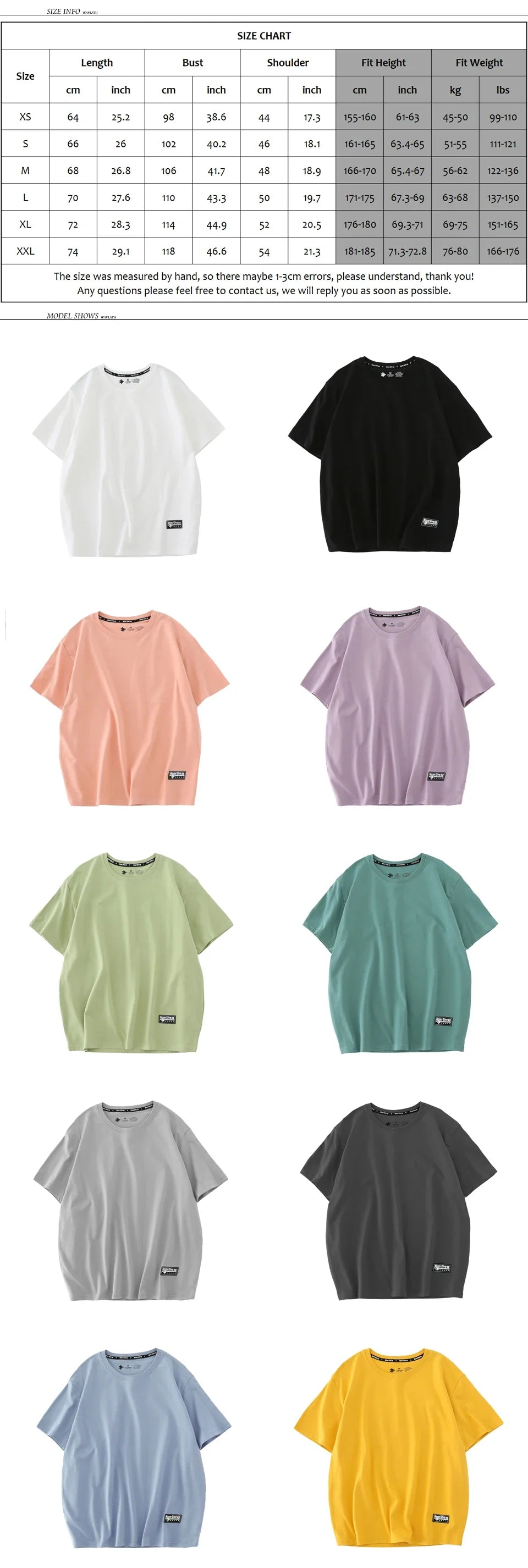 Women 100% Cotton T shirts Female Green Fashion Oversized Streetwear Short Sleeve Tees Tops for Summer
