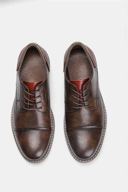 Retro Men Derby Shoes Men Casual shoes Fashion Men Leather Shoes