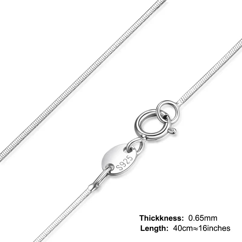 Genuine 100% 925 Sterling Silver Necklace Ingot Twisted Trace Belcher Snake Bar Singapore Box Chain Necklace Women