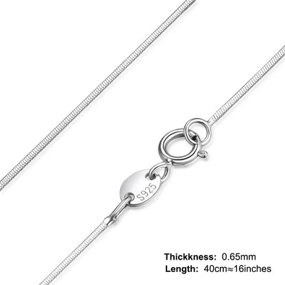 Genuine 100% 925 Sterling Silver Necklace Ingot Twisted Trace Belcher Snake Bar Singapore Box Chain Necklace Women