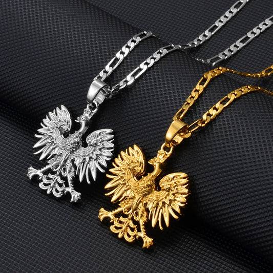 Poland Symbol Eagle Pendant Necklaces for Women Men,Polska Poles Jewelry #252706