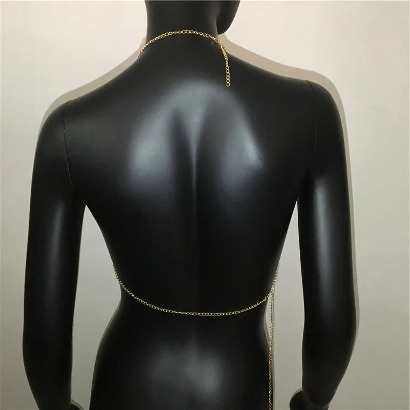 Women Solid Sequined Metal Camis Top 2025 Sexy Halter Backless V Strappy Party Nightclub Vest Cropped Tops
