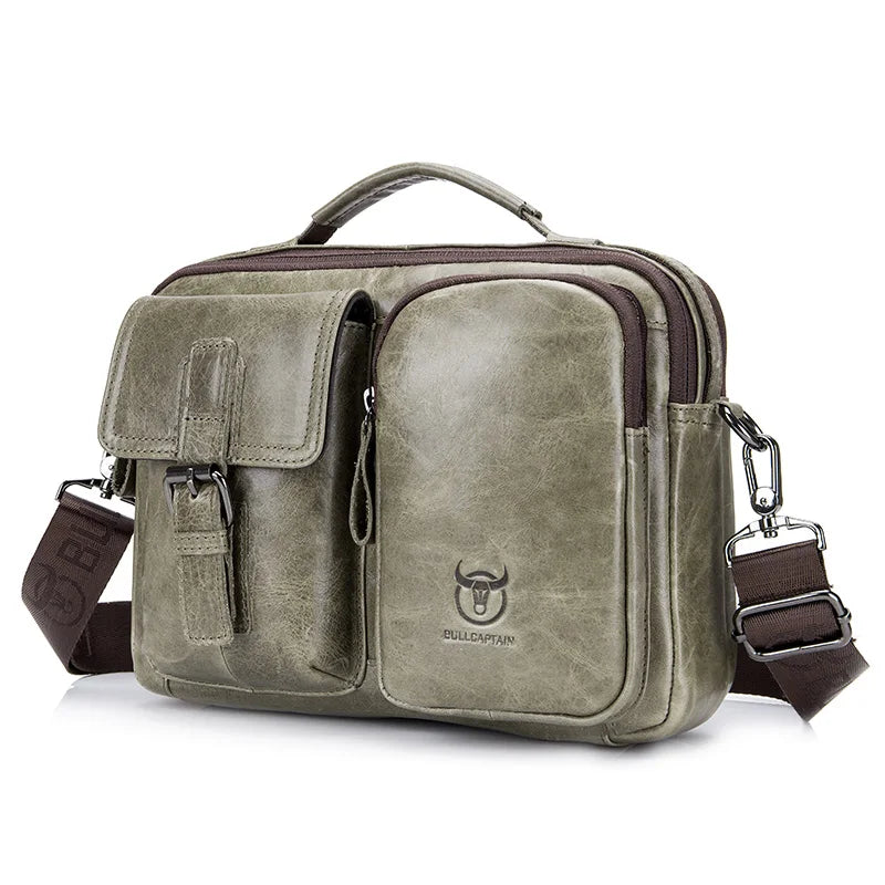 New Genuine Leather Men Crossbody Bag Male Briefcase Messenger Bag Casual Business Briefcase Style Men Shoulder Bag