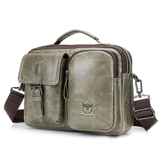 New Genuine Leather Men Crossbody Bag Male Briefcase Messenger Bag Casual Business Briefcase Style Men Shoulder Bag