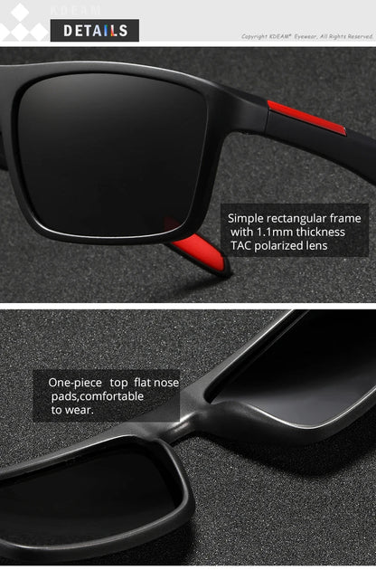 Ultra Light Rectangular Photochromic Sunglasses Men Polarized TAC 1.1mm Thickness Lens UV400 Sun Glasses Women Cat.3 CE