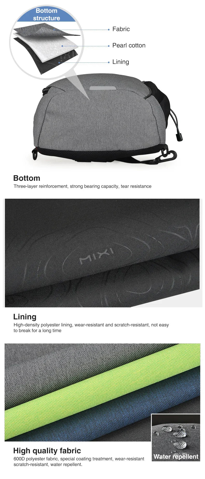 Men One Shoulder Backpack Women Sling Bag Crossbody USB Boys Cycling Sports Travel Versatile Fashion Student School
