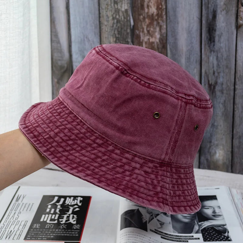 New Unisex Bucket Hat Fashion Washed Denim Cap Design Men Panama Hats Women Summer Outdoor Casual Sunscreen Visor Fisherman Caps