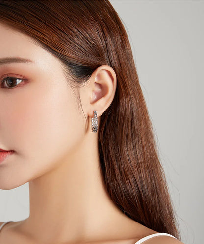 18K Gold Plated Filigree Hoop Earrings 925 Sterling Silver Vintage Vine Earrings For Women Fine Jewelry Original Design