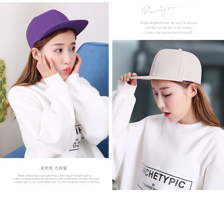 Man Plus Size Baseball Caps Adult Flat Peak Hip Hop Fitted Hat Men Women Large Size Snapback Cap size 6 3/4 to size 8