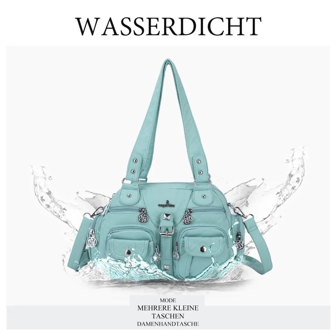 Women Small Handbags Satchel Top-handle Handbag PU Shoulder Bag 8”x11” Dumpling Pack Multi-pockets Shoulder Bag