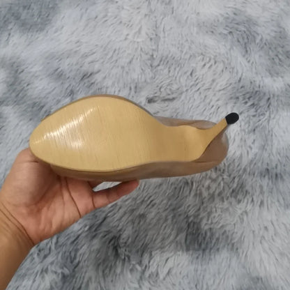 Women Pumps Sexy Open Toe 12cm Thin Heel Platform Patent Leather High Heels Gladiator Party Dress Wedding Shoes