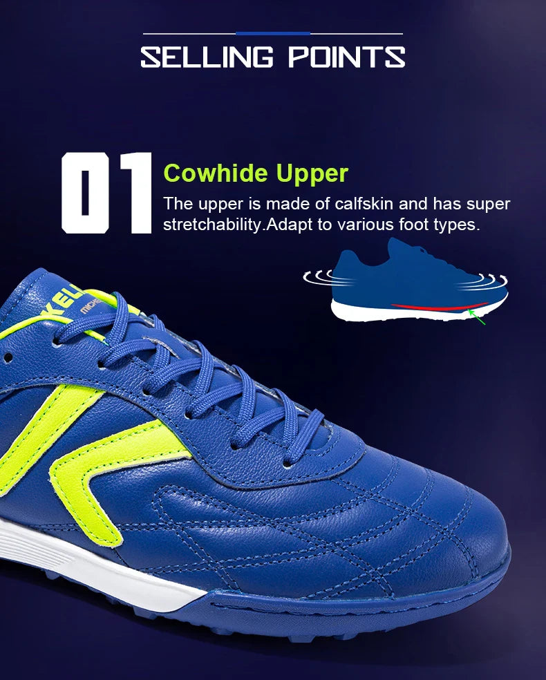 Soccer Shoes TF Football Boots Calf-Skin Cleats  Professional Futsal Original Football Training  Sneakers  ZX80011017