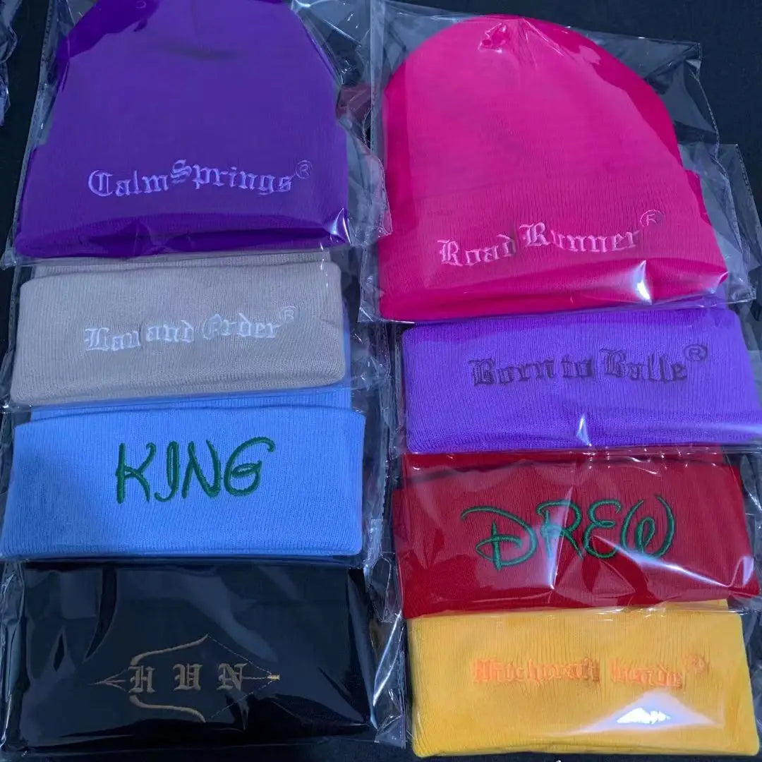 Personalized Custom Beanie Embroidery Text Name Design Logo Winter Hat for Men Women Knitted Cap
