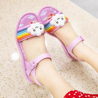 New Mini Melissa Children's Sandals Pineapple Fruit Sandals Strawberry Jelly Girl Baby Avocado Sandals Toddler Melissa Shoes