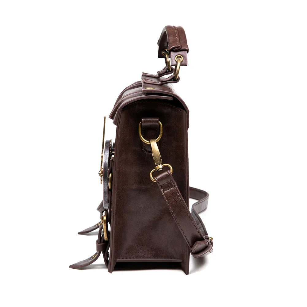 Steampunk Single Shoulder Bags Vintage Women Handbags Gothic Messenger Crossbody Bag Ladies Rivet Top-Handle Bags Pack
