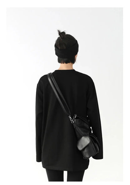 Spring Autumn Women's Solid Color Loose Long Sleeve T-shirt O-neck Basic Top Bottomed Shirt Casual  Tshirt Woman Female