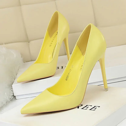 2023 Women 7.5cm 10.5cm High Heels Pumps Lady Wedding Bridal Scarpins Stripper Low Heels Plus Size Fetish Party Blue Pink Shoes