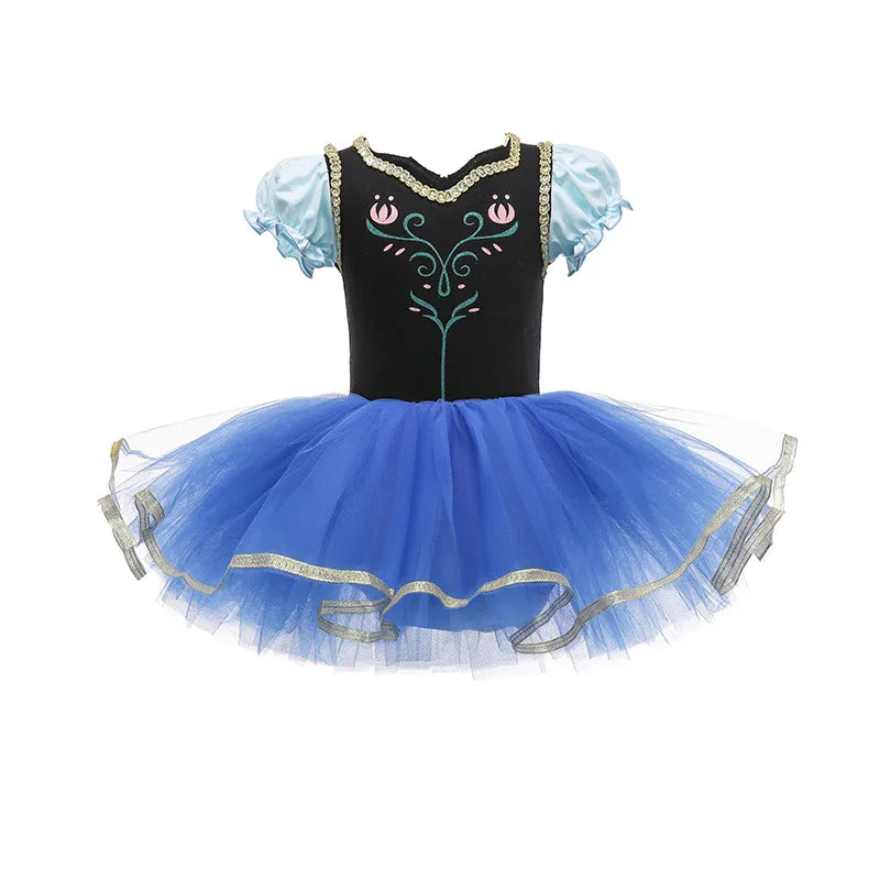 Round Yuan Girl Ballet Practice Dress Party Fancy TUTU Dress Elsa Anna Belle Alice Colorful Clothes Baby Girl Party Costumes