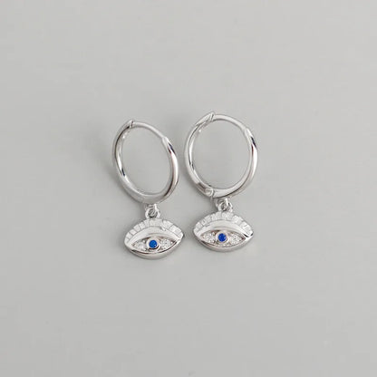 Real 100% 925 Sterling Silver Punk Hip-Hop Link Chain Gothic Studs Earrings for Fashion Women Jewelry Accessories 2022