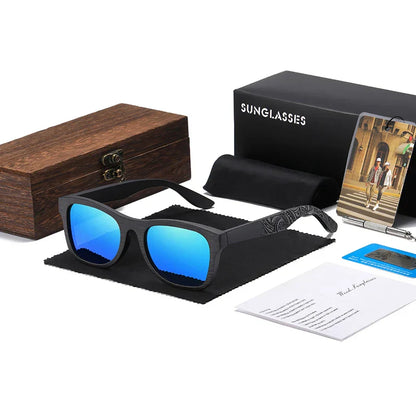 Wooden Male Lady Sunglasses Men's Luxury Brand Designer Polarized Sun Glasses Vintage Sunglass Women Eyewear With paper Box