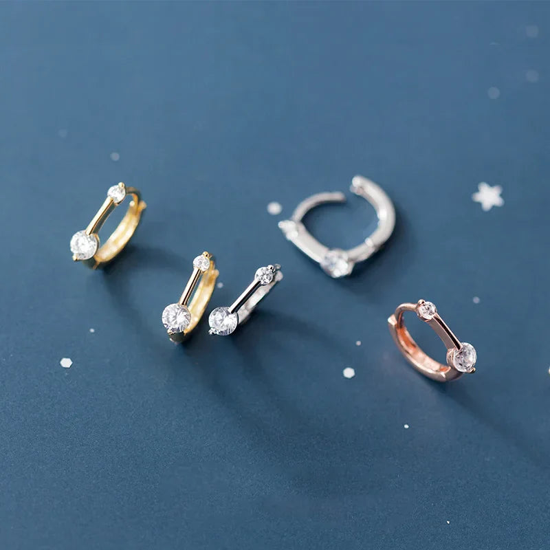 Man/Women's 925 Sterling Silver Hoop Earrings Cute Neat Gift For Girls/Boys Fine Jewelry Accessory Party Gift  DA1417