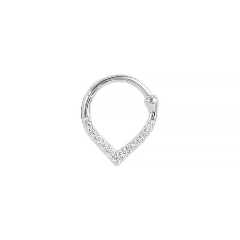 Multible Crystal Hoop Earrings for Women 2021 925 Sterling Silver Ear Nose Jewelry Earrings Heart Round joyas de plata 925