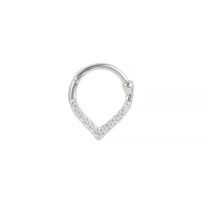 Multible Crystal Hoop Earrings for Women 2021 925 Sterling Silver Ear Nose Jewelry Earrings Heart Round joyas de plata 925