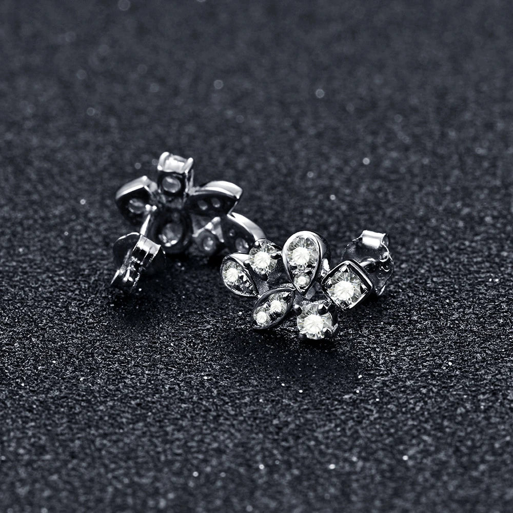 New Arrivals Moissanite Diamond 925 Sterling Silver Stud Earrings Passed Diamond Test Moissanite Fine Jewelry for Women Gift