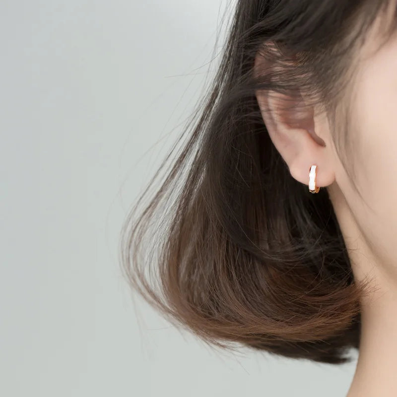 Man/Women's 925 Sterling Silver Hoop Earrings Cute Neat Gift For Girls/Boys Fine Jewelry Accessory Party Gift  DA1417