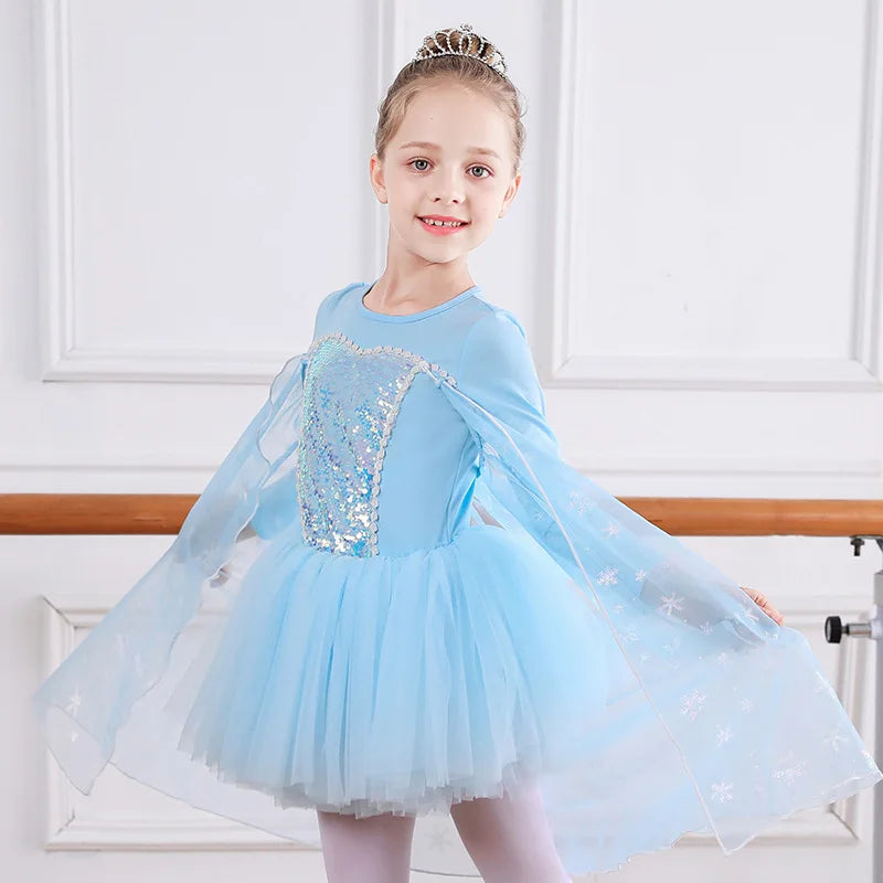 Girl Ballet Dancing Dress Party Fancy Sequined TUTU Dress Princess Girl Clothes Baby Girl Stage Shows Party Costumes