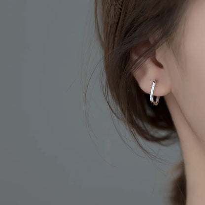 Man/Women's 925 Sterling Silver Hoop Earrings Cute Neat Gift For Girls/Boys Fine Jewelry Accessory Party Gift  DA1417